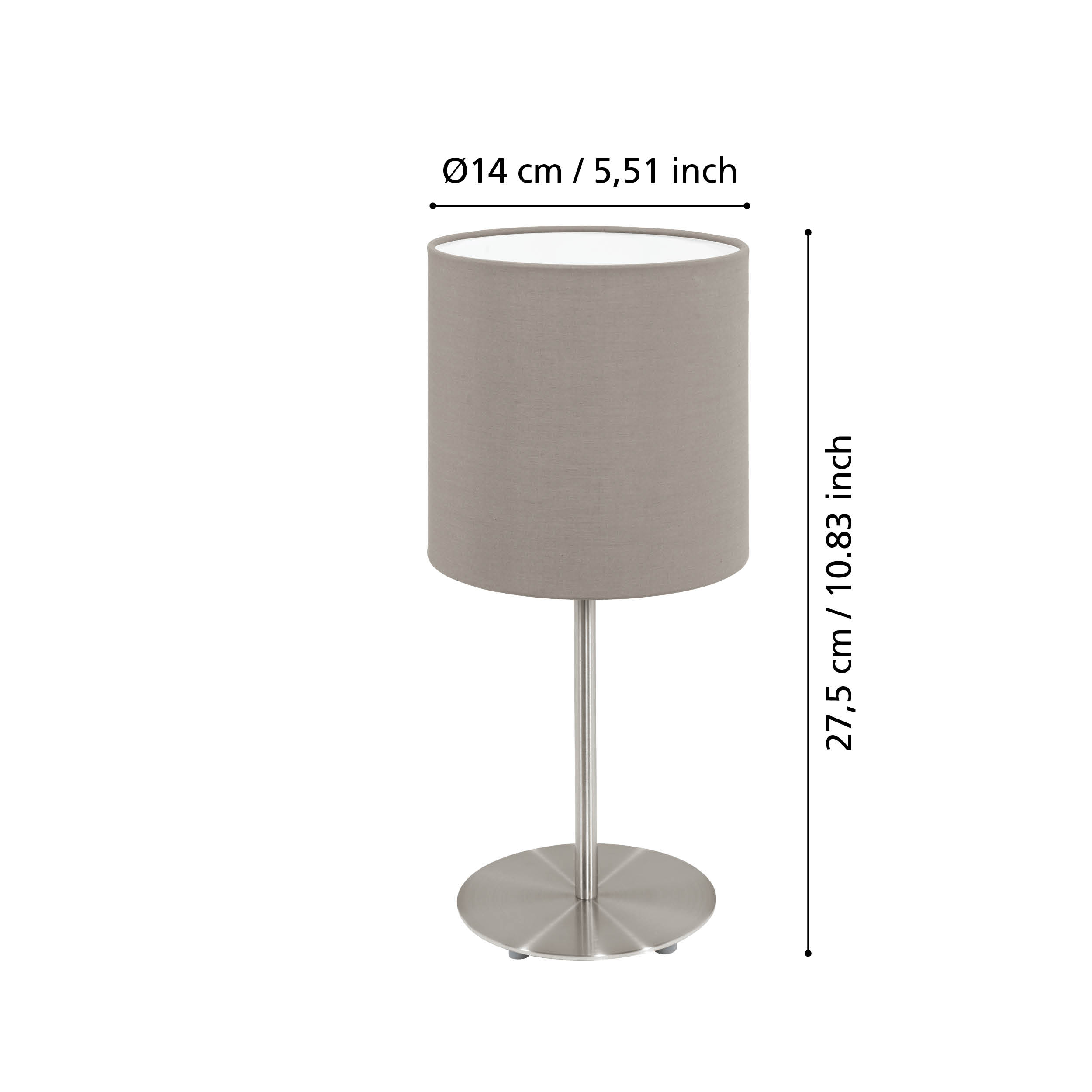 Veioza Decorativa Pasteri Silver & Grey 28CM