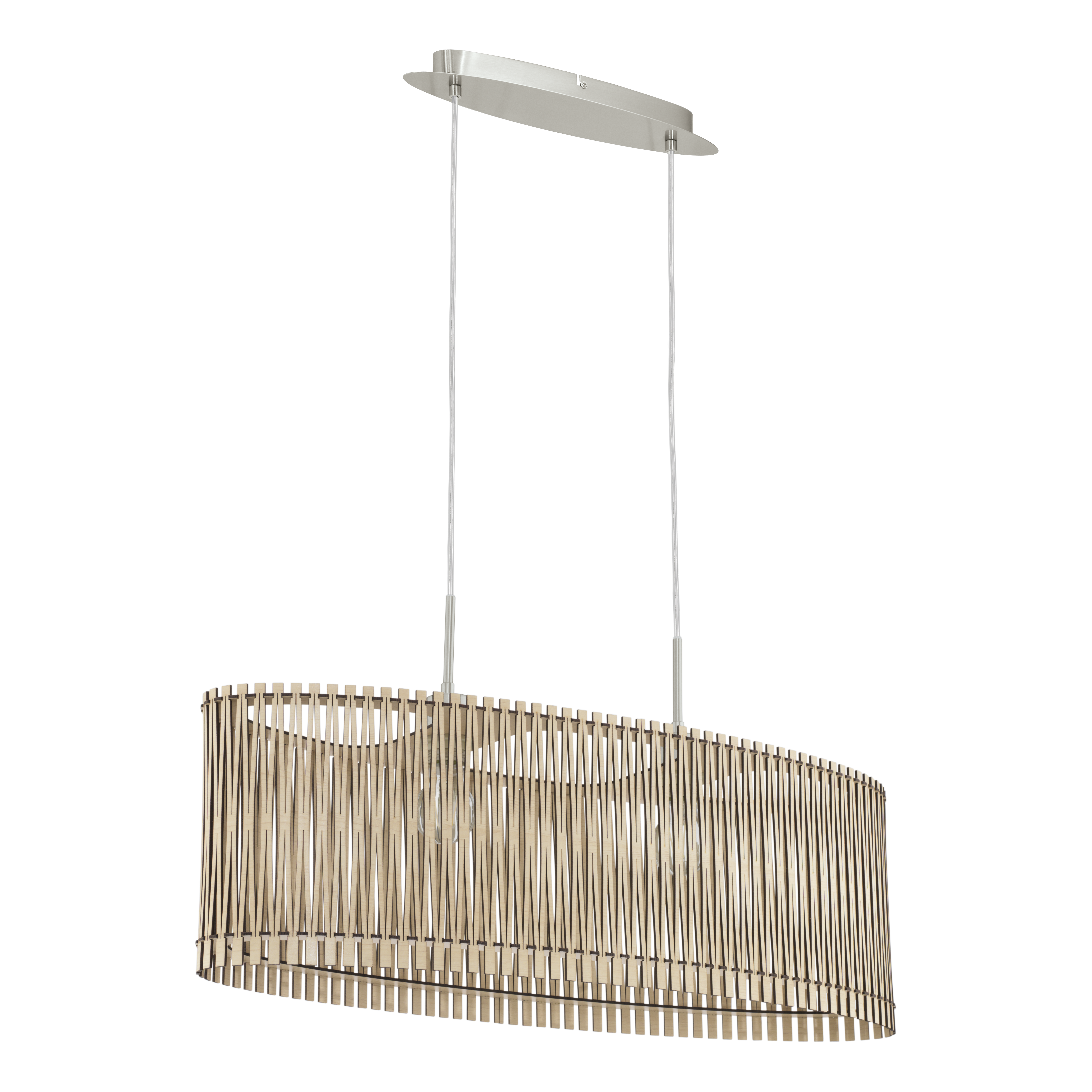 Lustra Suspendata Sendero Silver & Wood 2xE27 Eglo