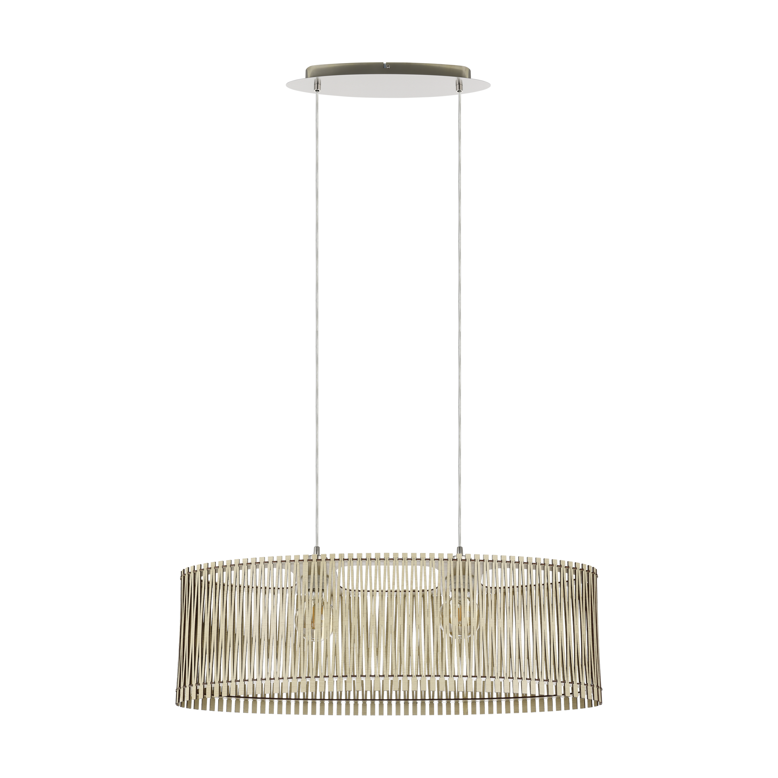 Lustra Suspendata Sendero Silver & Wood 2xE27 Eglo Resigilat R2