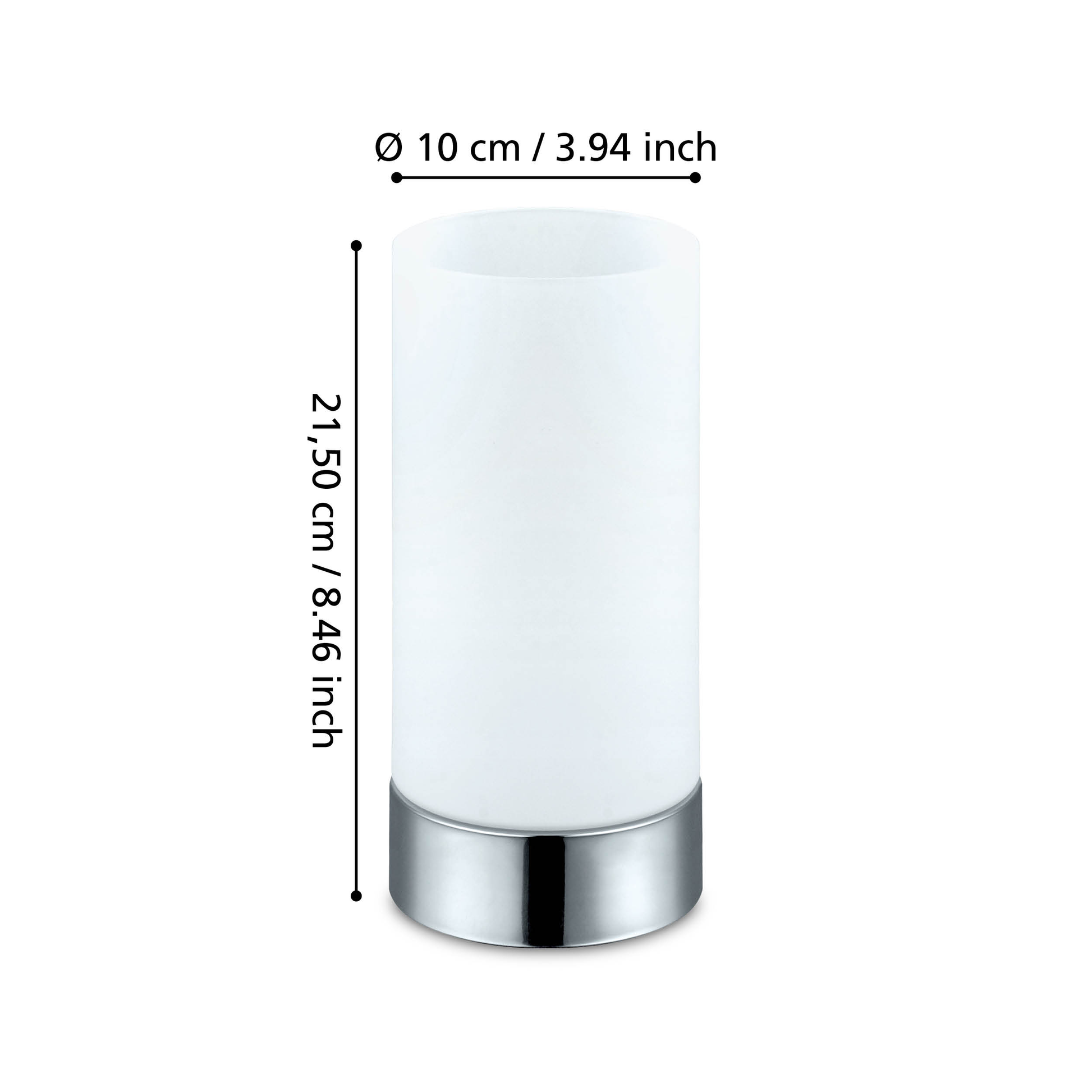 Veioza Decorativa DAMASCO 1 White & Silver Ø10CM