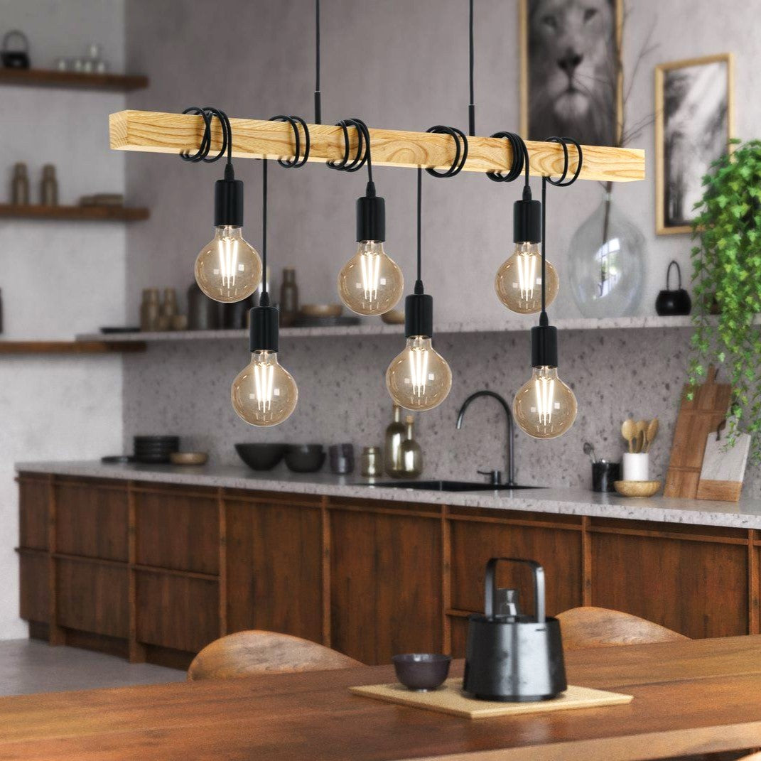 Lustra Vintage LEMN Design 6xE27