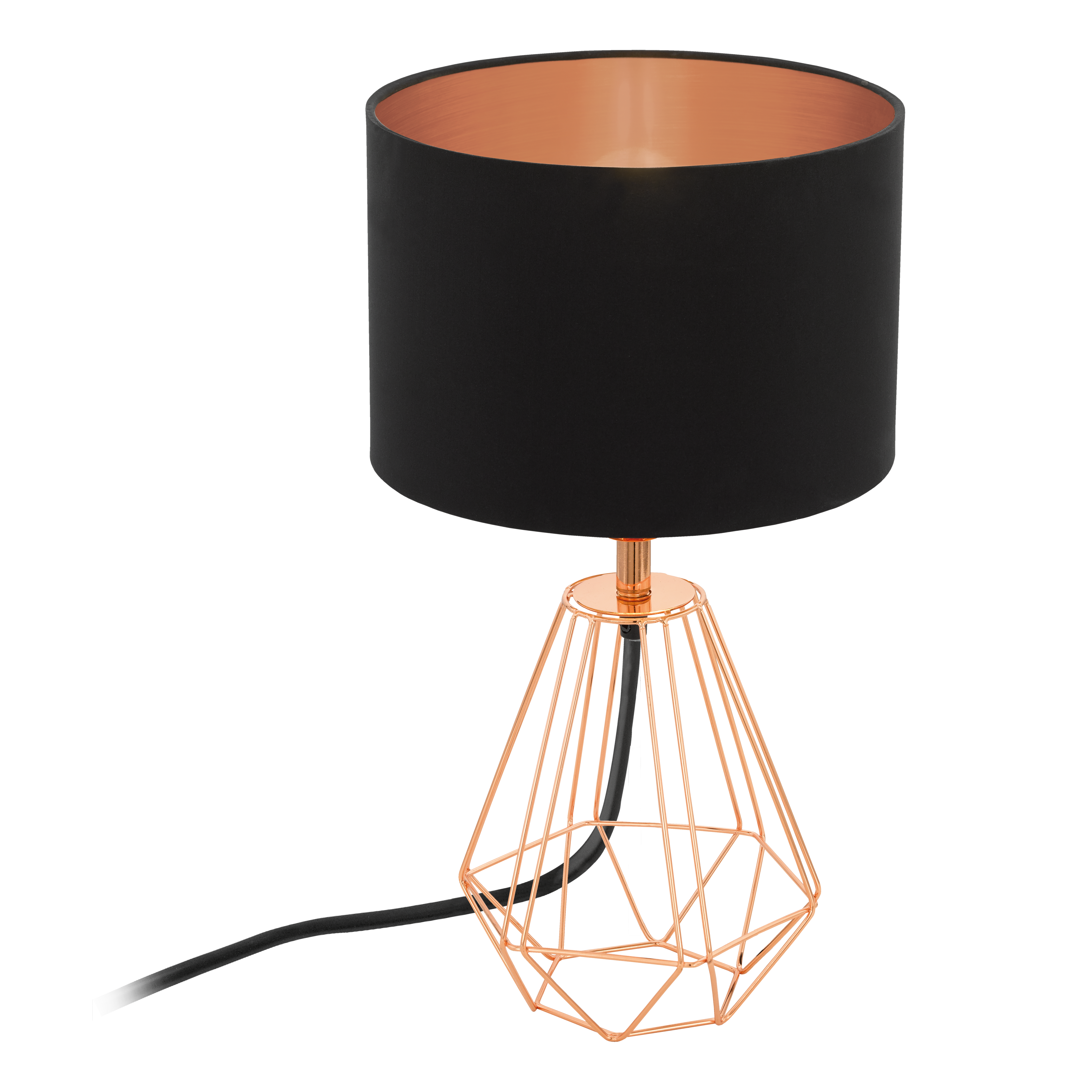 Veioza Decorativa CARLTON 2 Black & Gold 30.5CM