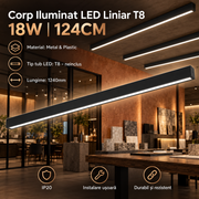 Corp Tub LED Lungo T8 1x124CM Premium