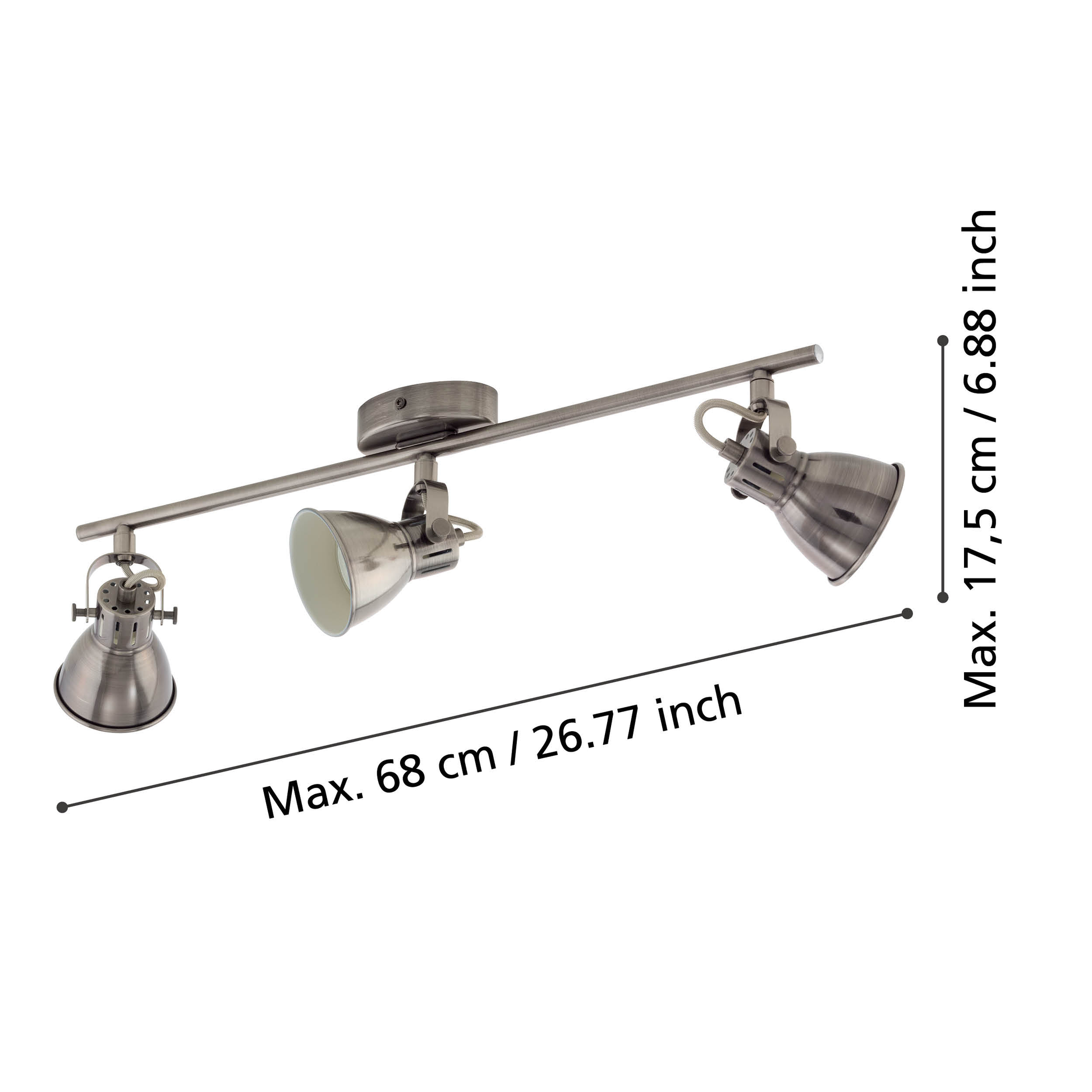 Lustra cu 3 Spoturi Reglabile SERAS Silver Eglo