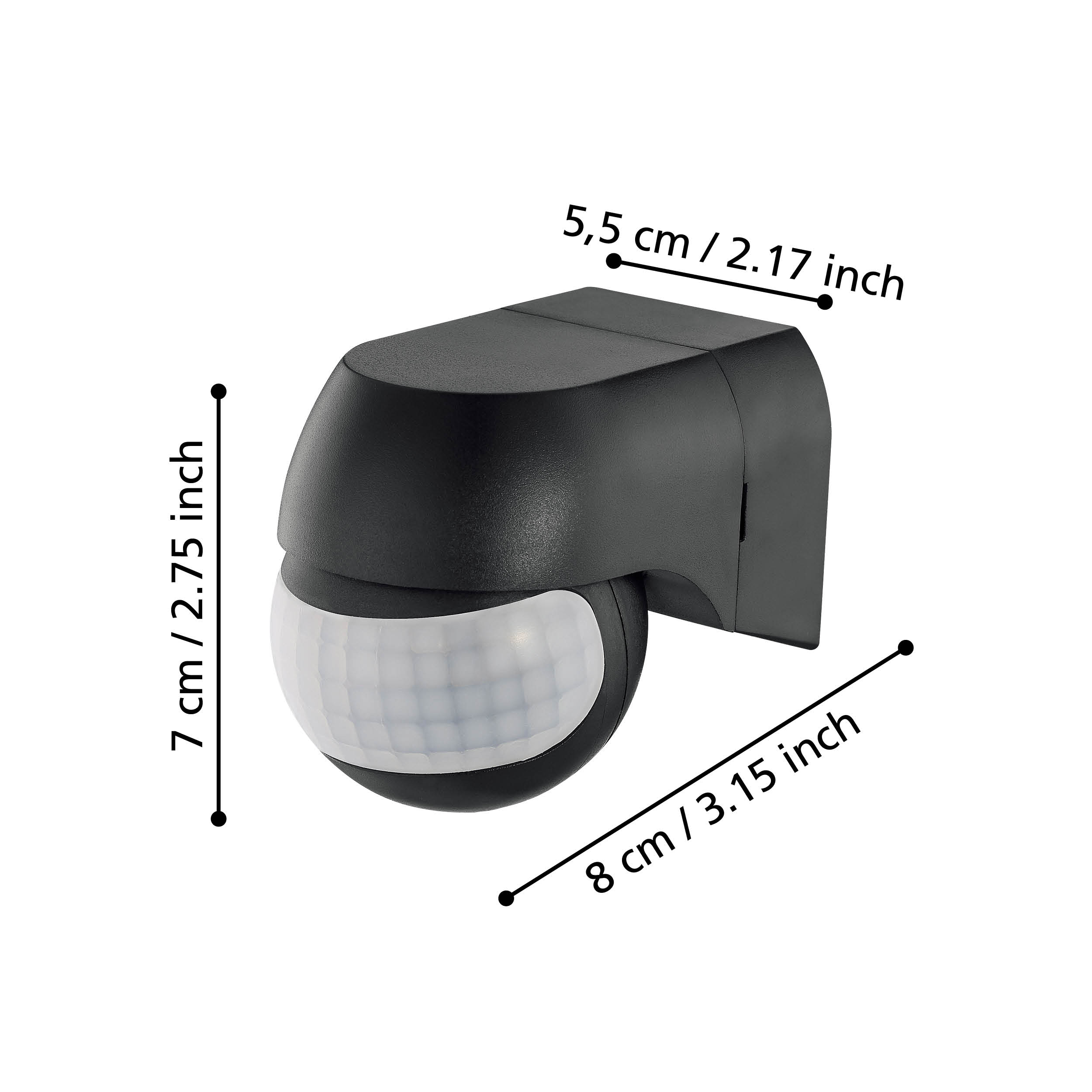 Senzor Miscare Reglabil DETECT ME 1 Black 180 grade