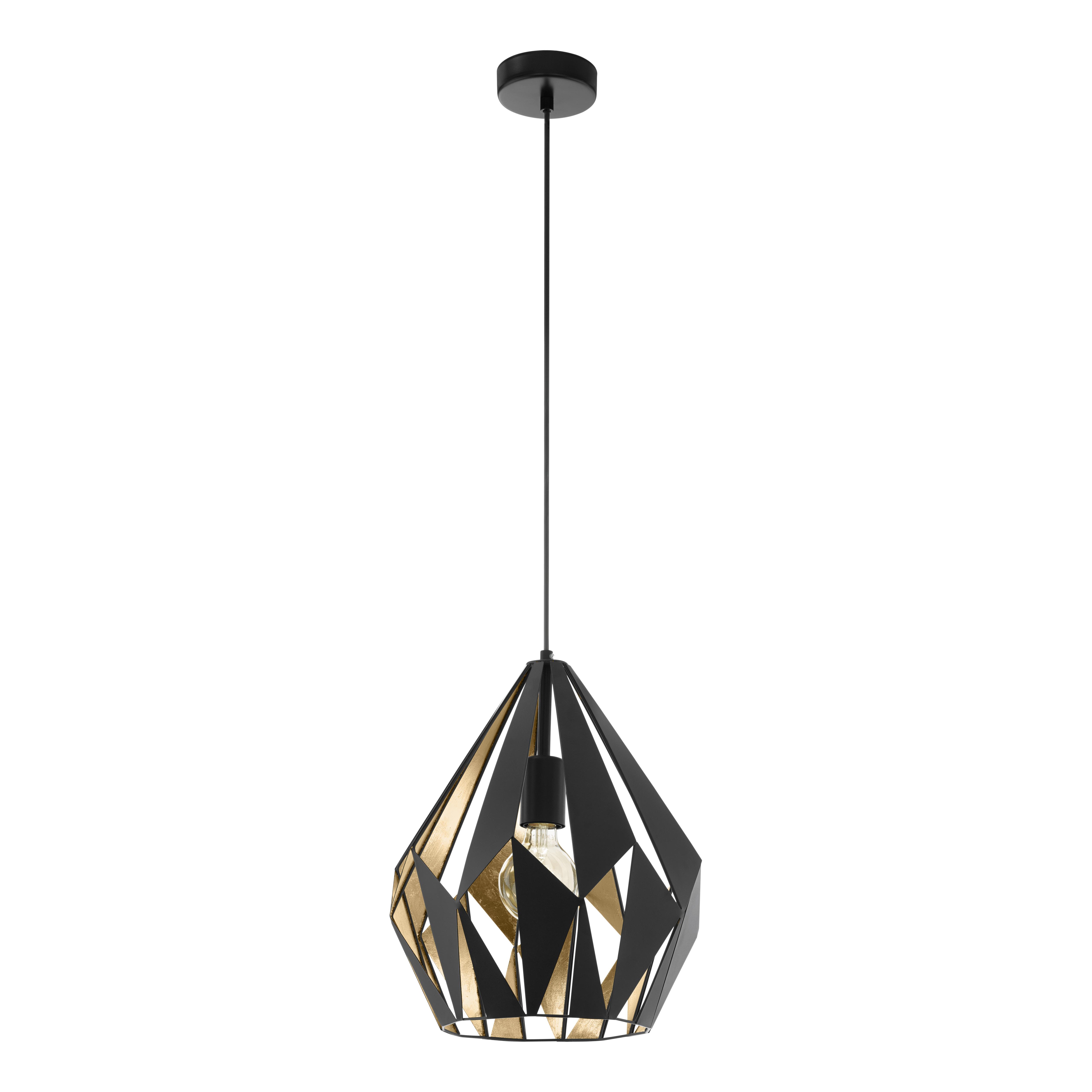 Pendul Vintage CARLTON 1 Black & Gold 110CM Eglo NEAGRA / VINTAGE SI RETRO DESIGN Lighting Fixtures