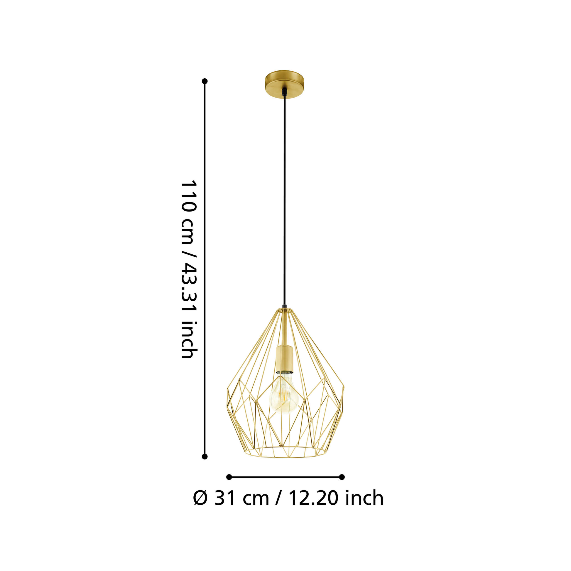 Pendul CARLTON Gold 110CM Eglo