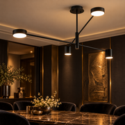 Lustra LED Gyzo Black Echivalent 150W Telecomanda
