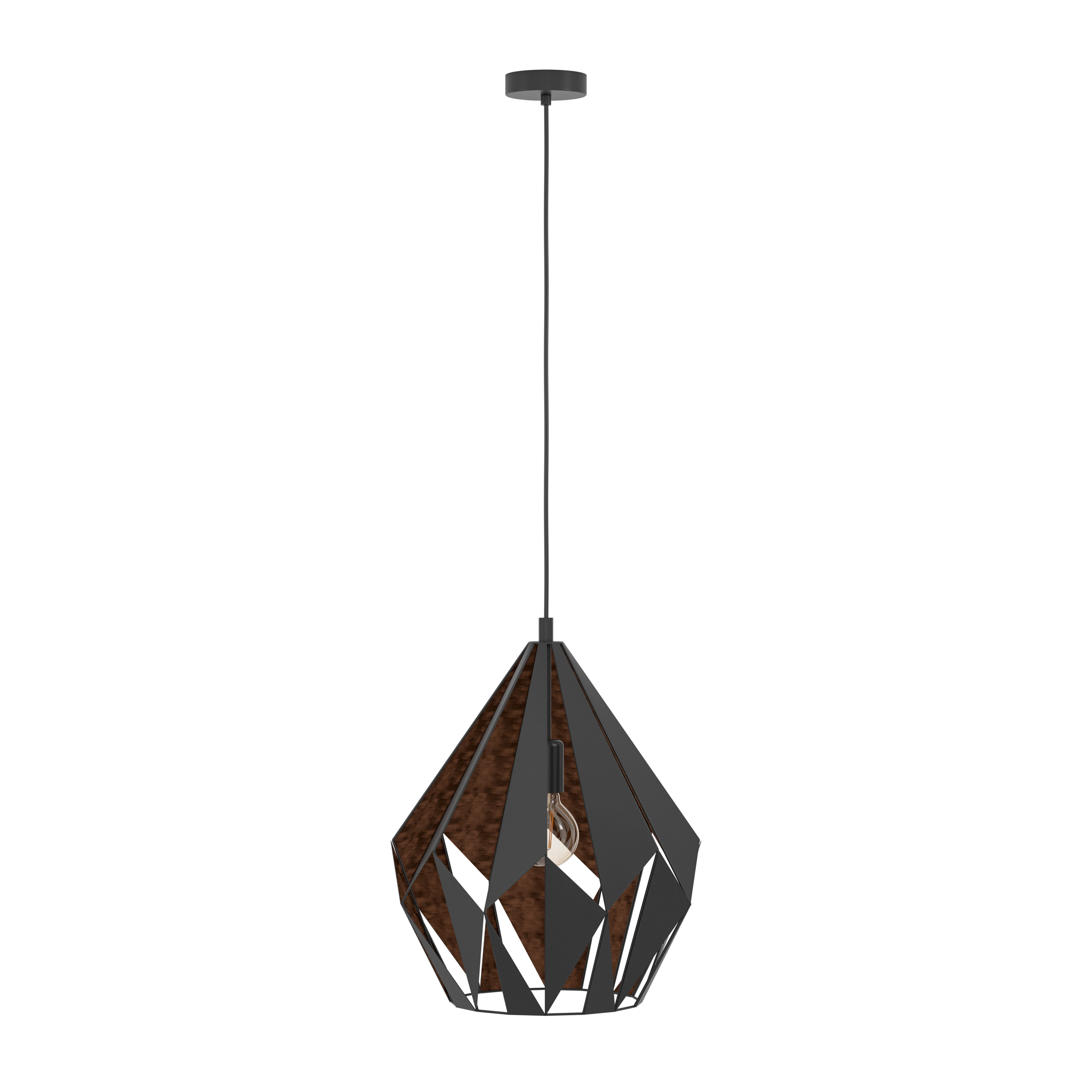 Pendul Vintage CARLTON 1 150CM Eglo NEAGRA / VINTAGE SI RETRO DESIGN Lighting Fixtures