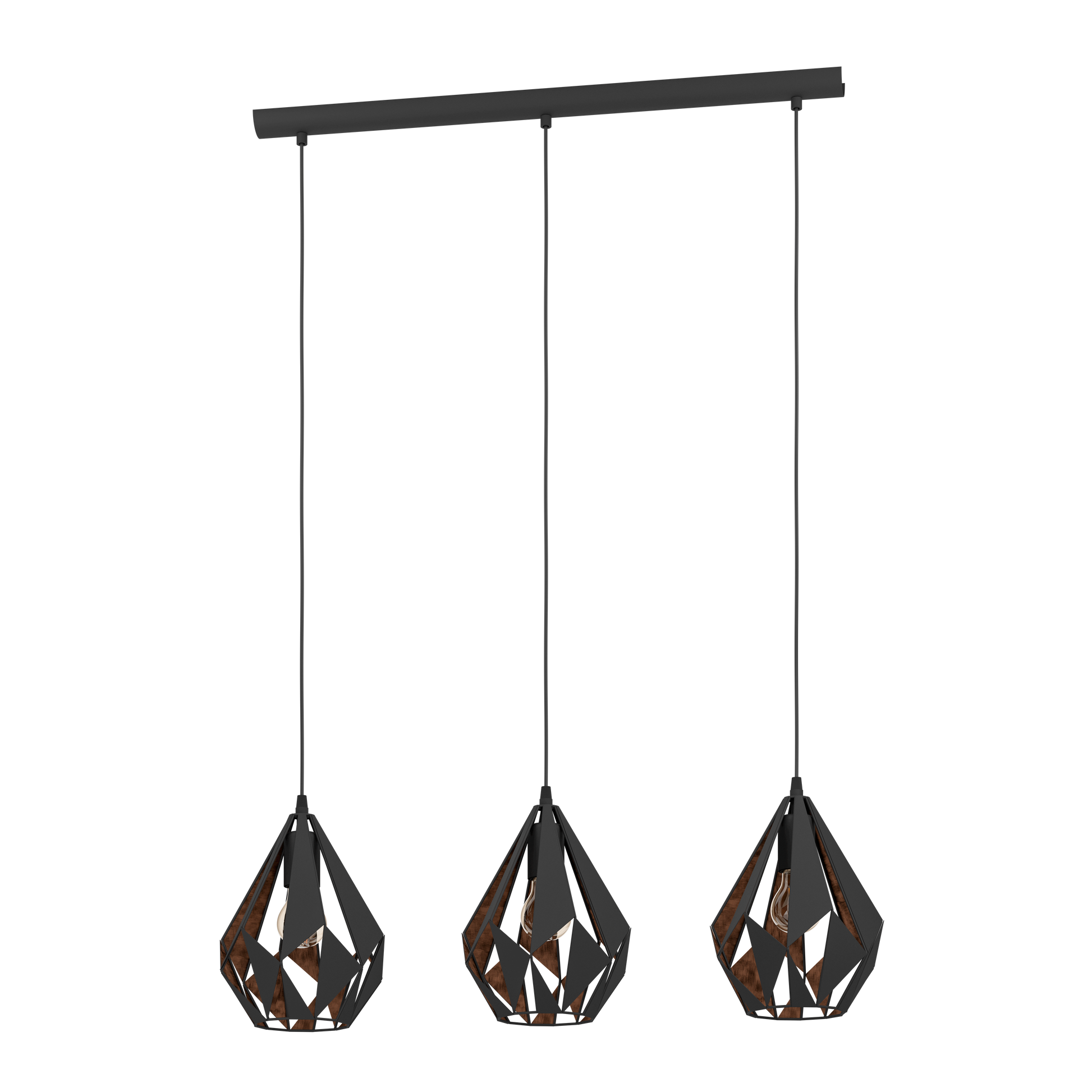 Lustra Suspendata CARLTON 1 Black 110CM