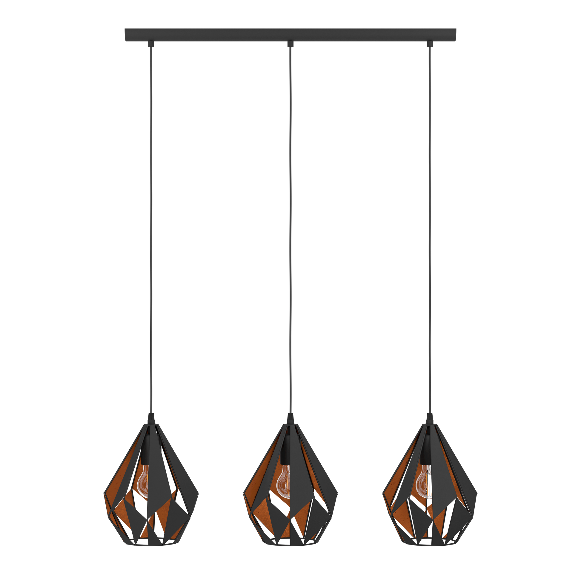 Lustra Suspendata CARLTON 1 Black 110CM