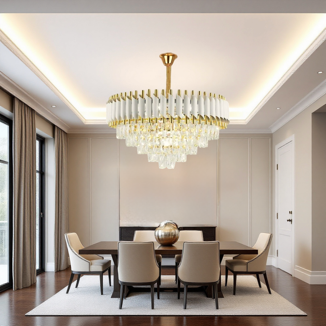 Candelabru Cristal WHITE PANTHER 60CM