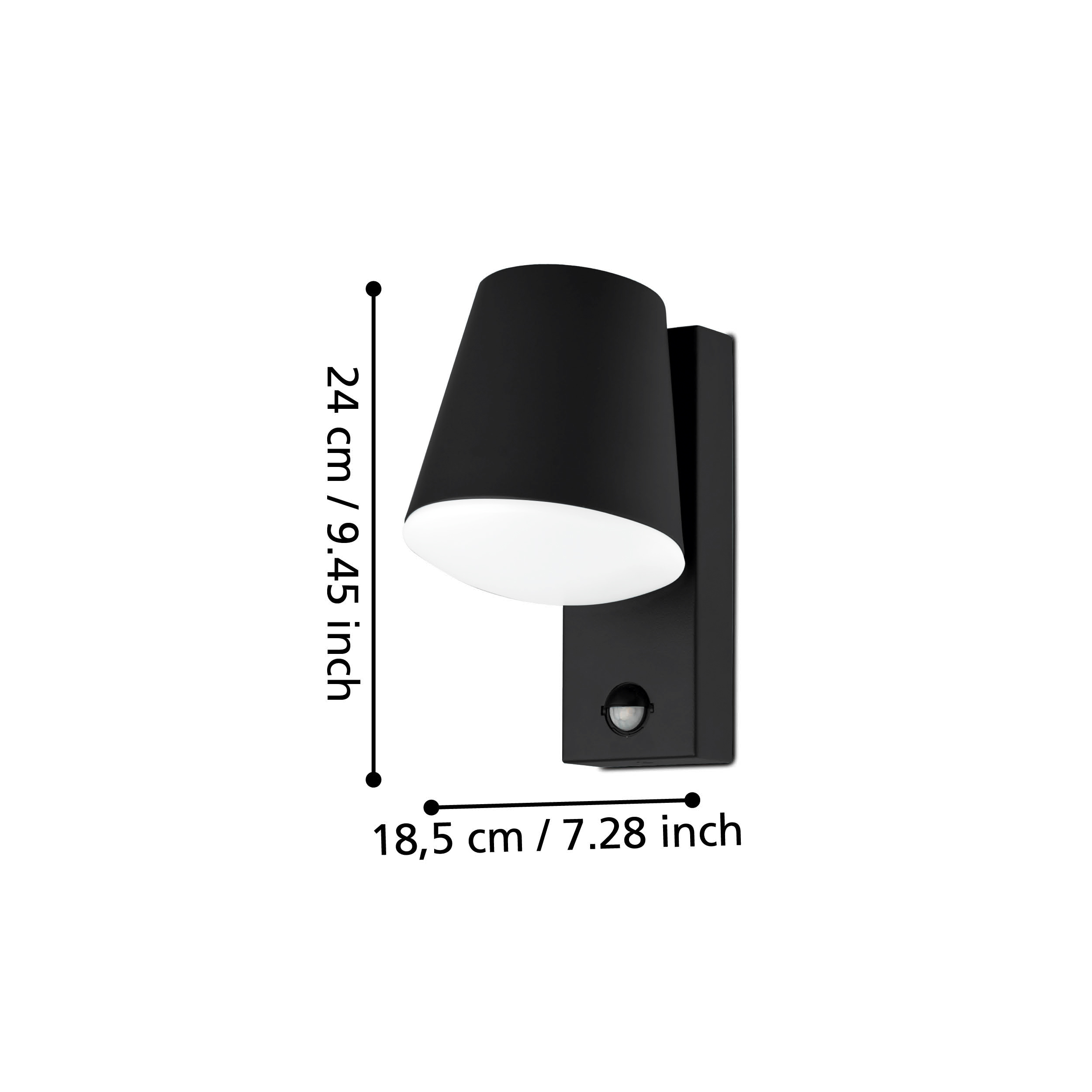Aplica Exterior Caldiero cu Senzor 1xE27 Eglo IP44