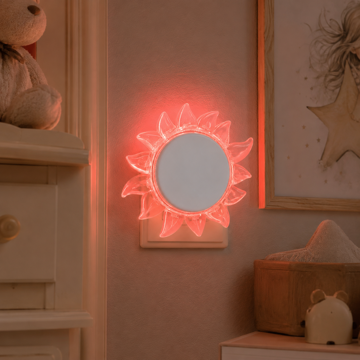 Lampa de veghe LED SUN 0.4W Red