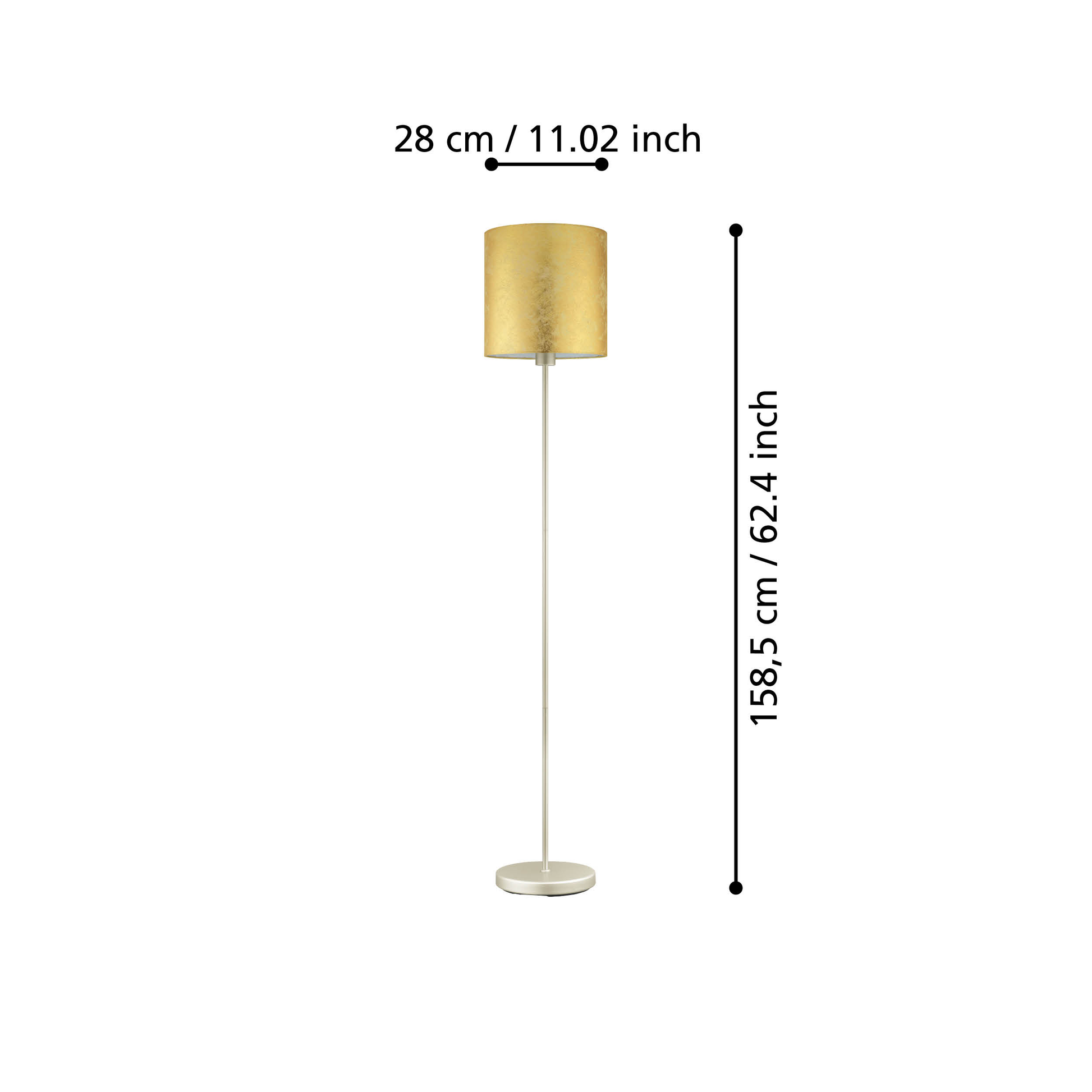Lampadar VISERBELLA Gold 159CM Eglo