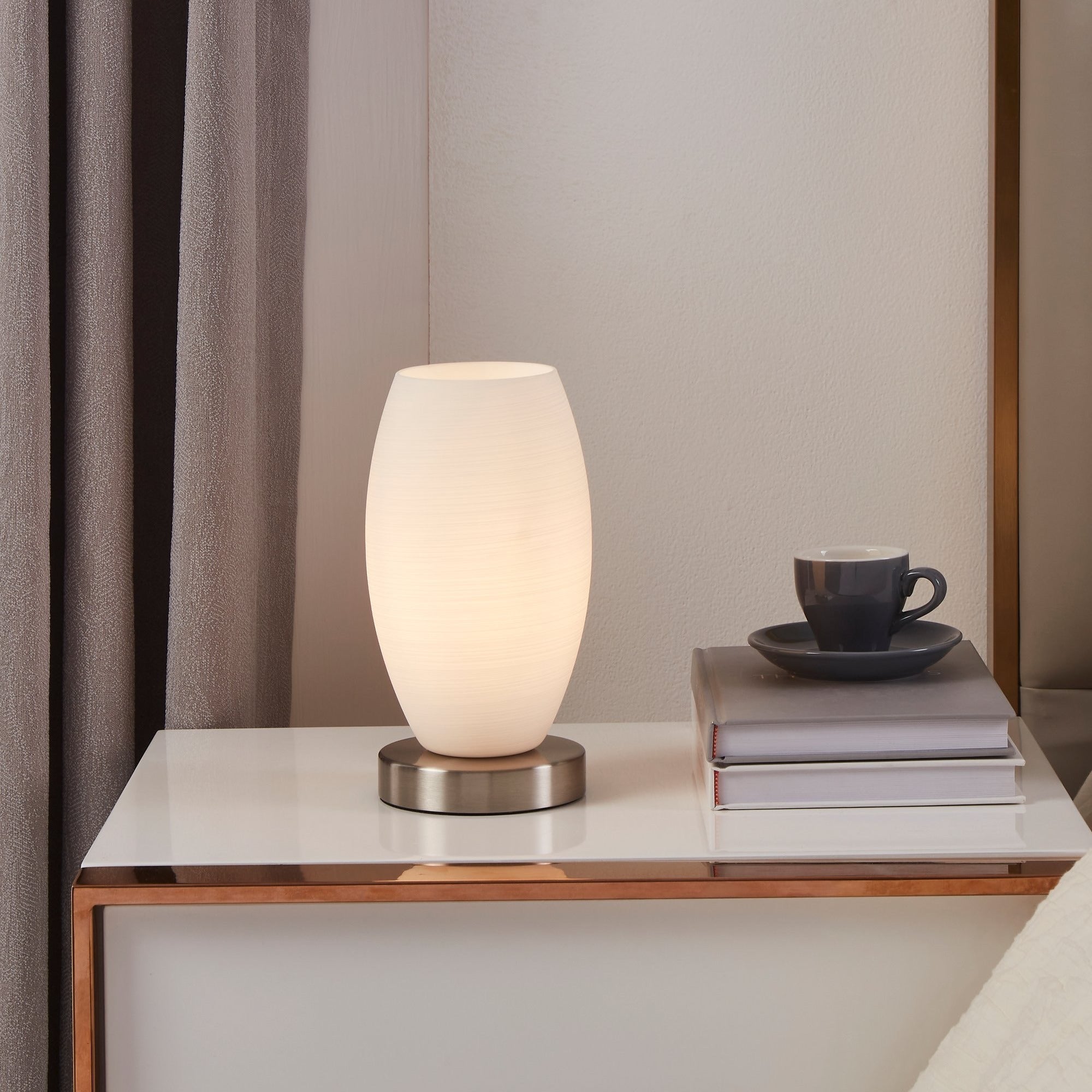 Veioza Decorativa BATISTA 3 White & Silver Ø12CM