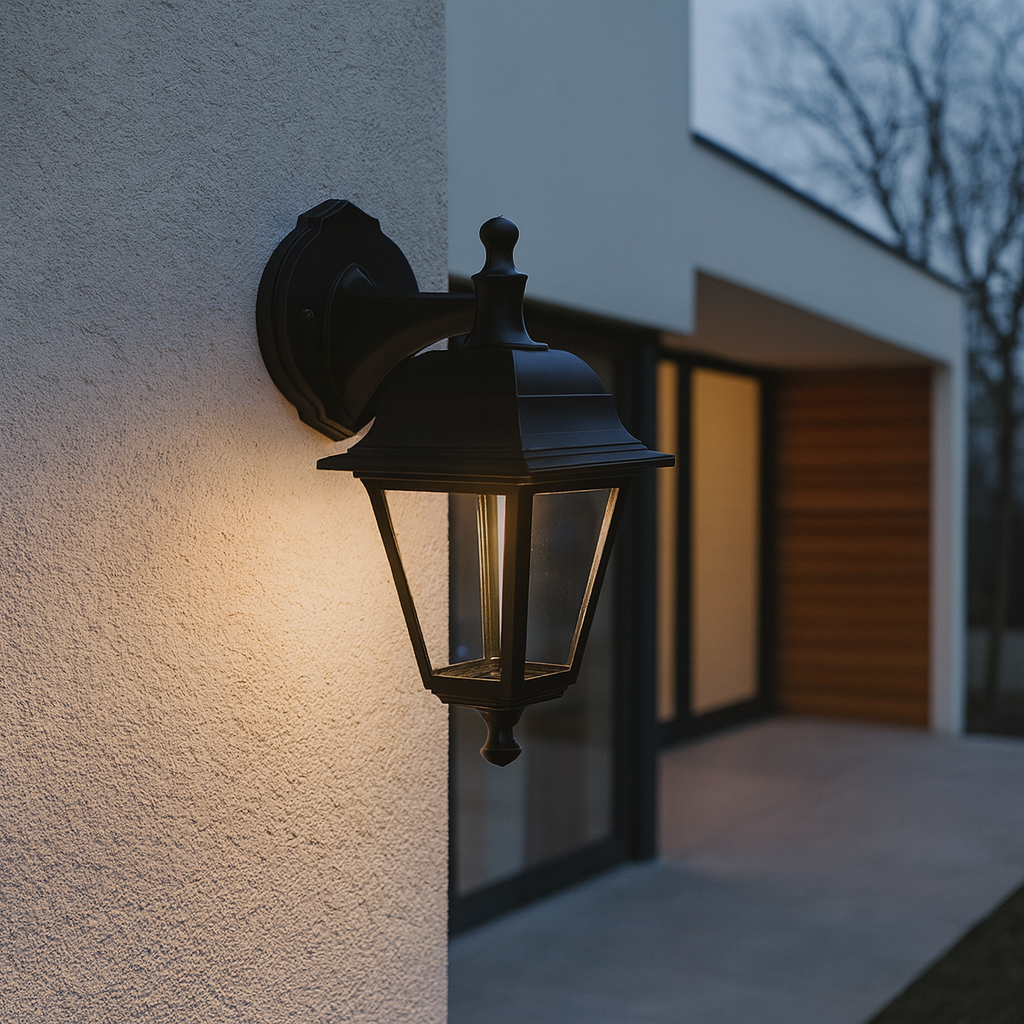 Felinar Perete KROLIN Exterior Negru 1xE27