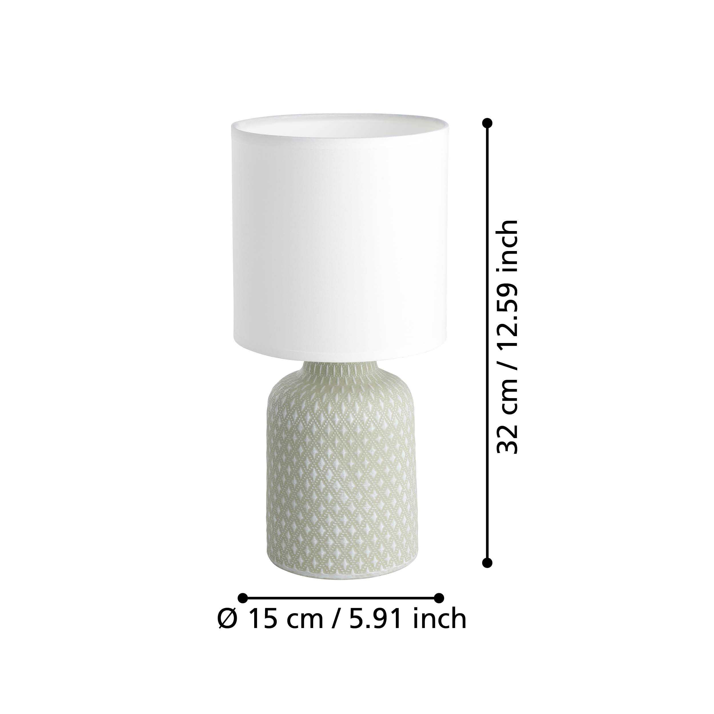 Veioza Decorativa Bellariva White & Grey 32CM