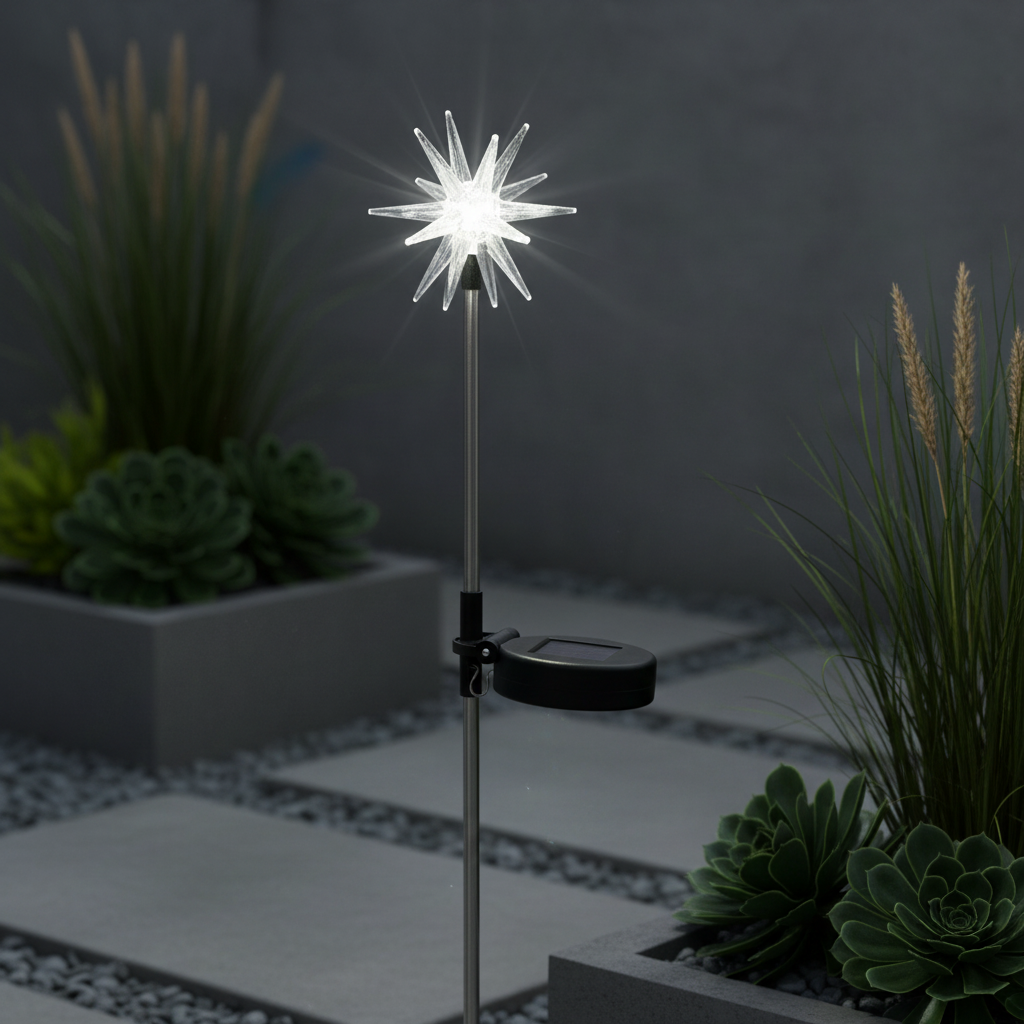 Lampa LED Solara STEA 80cm RGB Crom