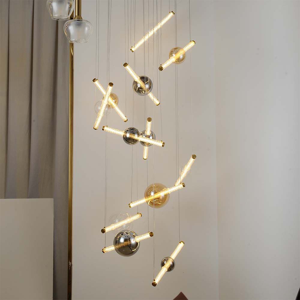 Lustra LED Suspendata CELESTA Echivalent 200W Gold