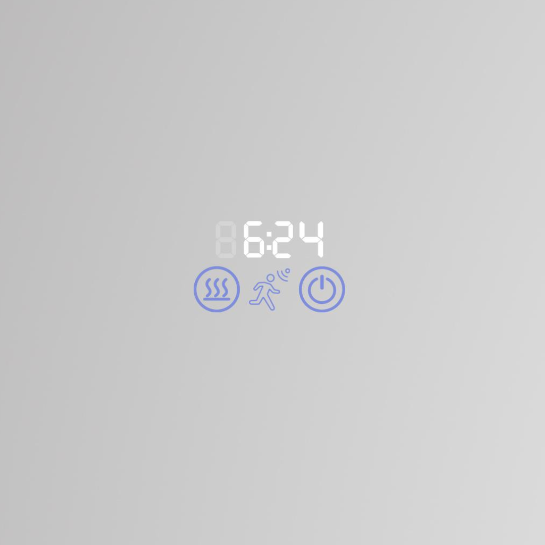 Oglinda LED 150x80CM cu Senzor Radar, 3 Lumini, Touch, Dezaburire, Ceas, Termometru