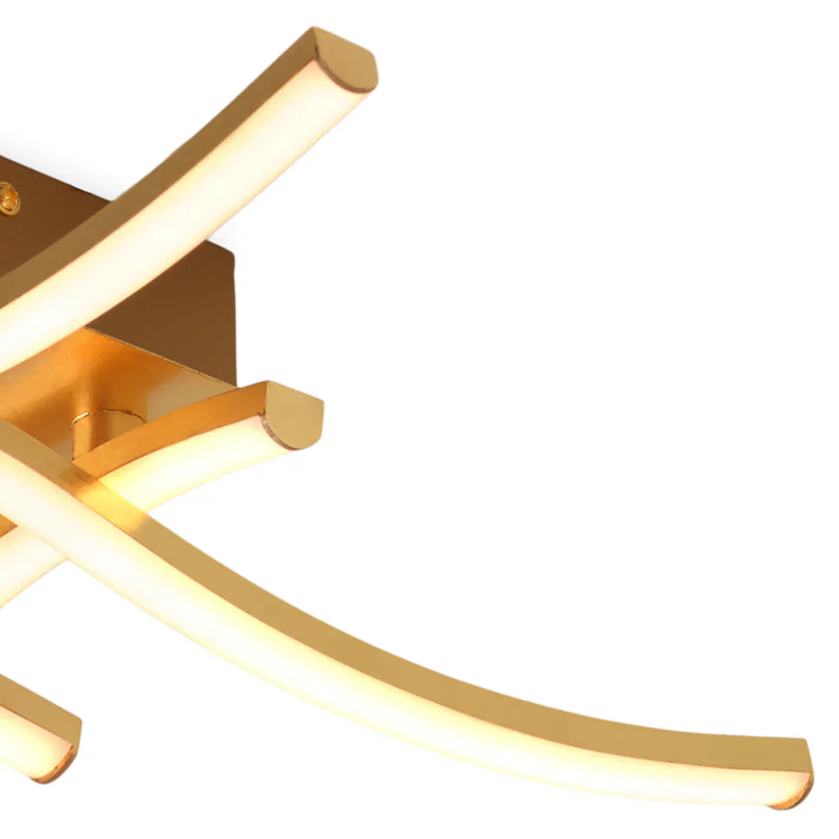 Aplica LED Waves Lines Gold Echivalent 300W