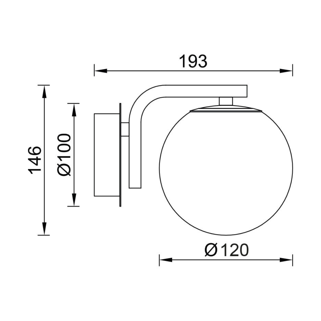 Aplica Perete Abajur Transparent Volta Black