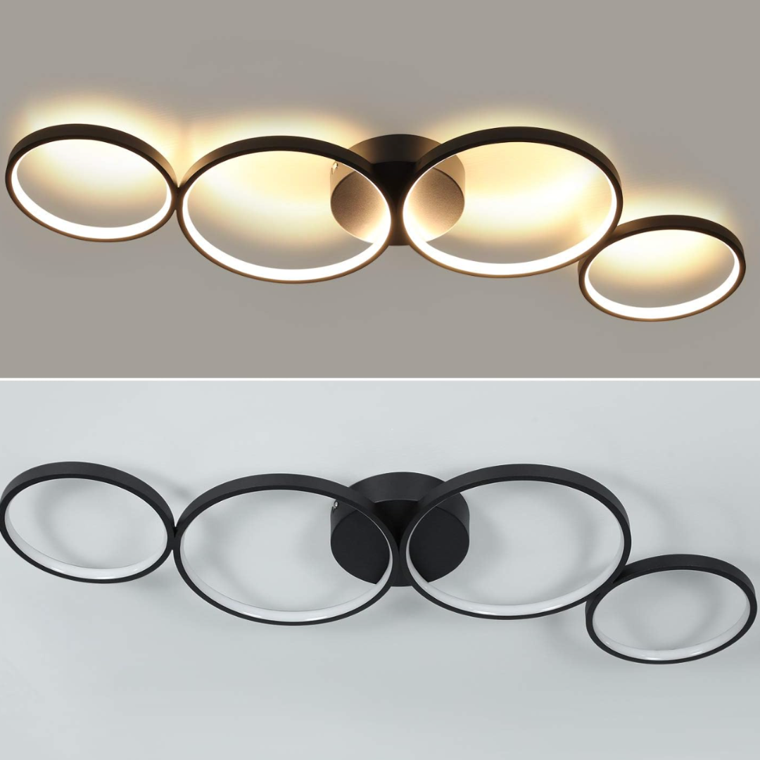 Lustra LED PREMIUM RONDO Black Echivalent 500W Dimabila