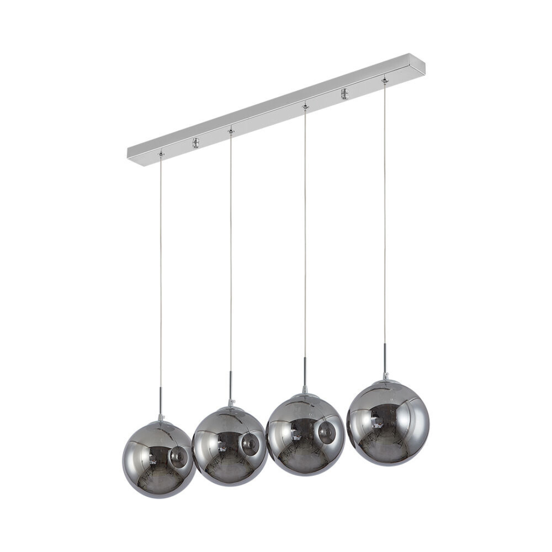 Lustra Abajur Suspendata 4xG9 Chrome ARGINTIE / ABAJUR Lighting Fixtures
