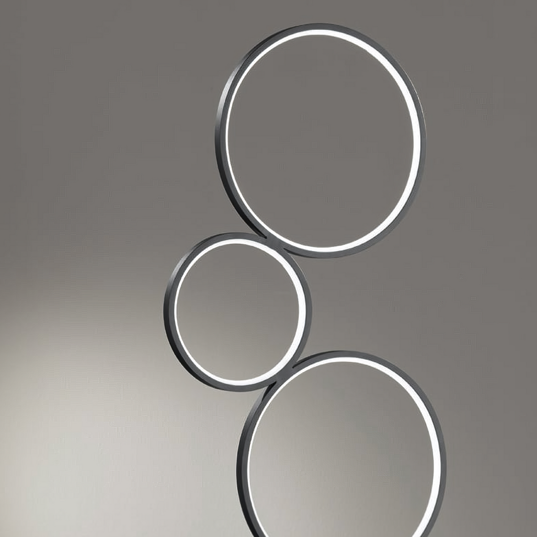 Lampadar LED PREMIUM 36W 115cm RONDO Black