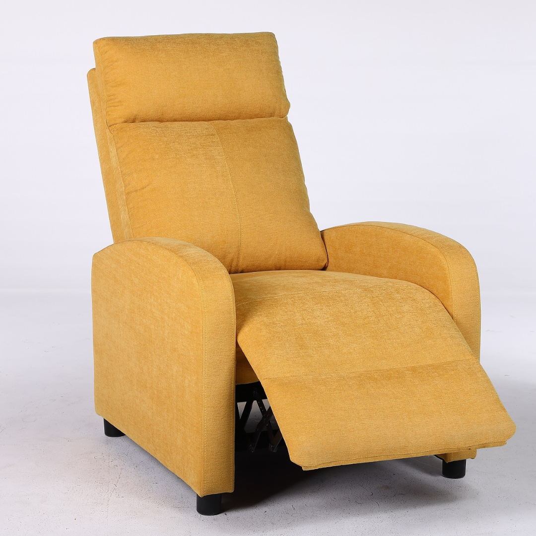 Fotoliu Recliner Stofa Galben