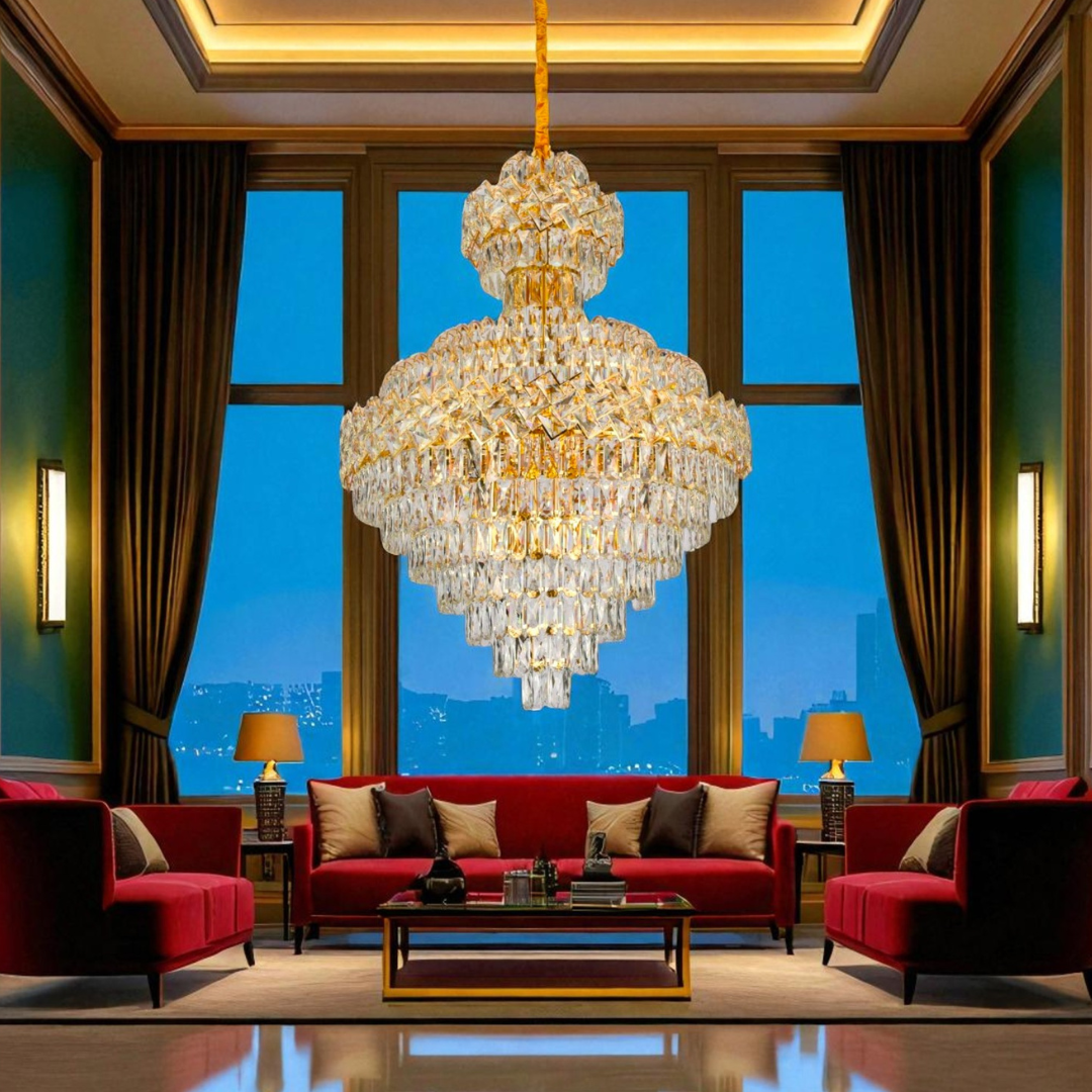 Candelabru Cristal Malli Gold Grande Luxury 80x110CM