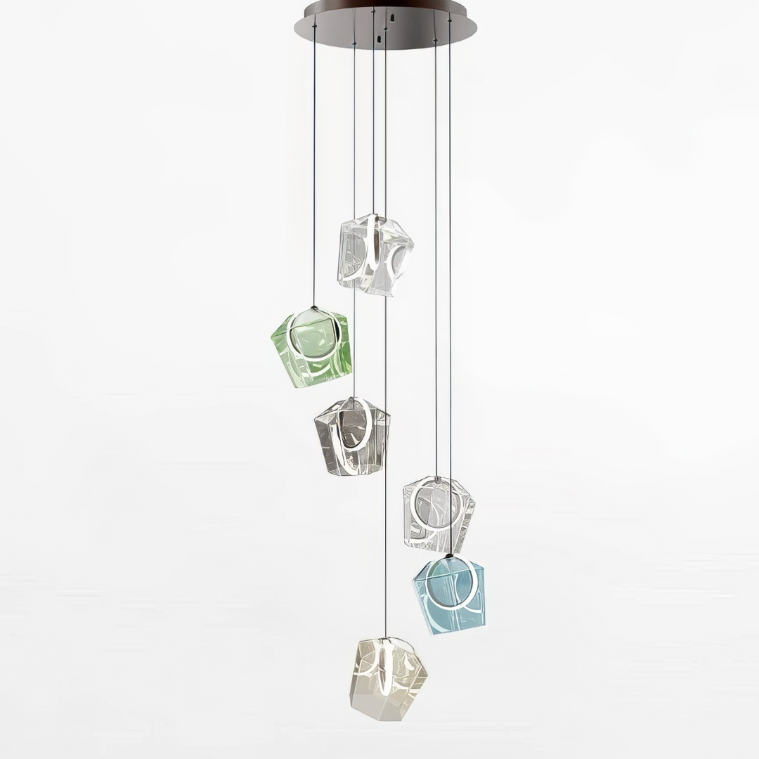 Lustra LED Suspendata Luxury Color Glass