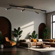 Lustra LED cu 4 Spoturi pe Sina ZENO Black Telecomanda