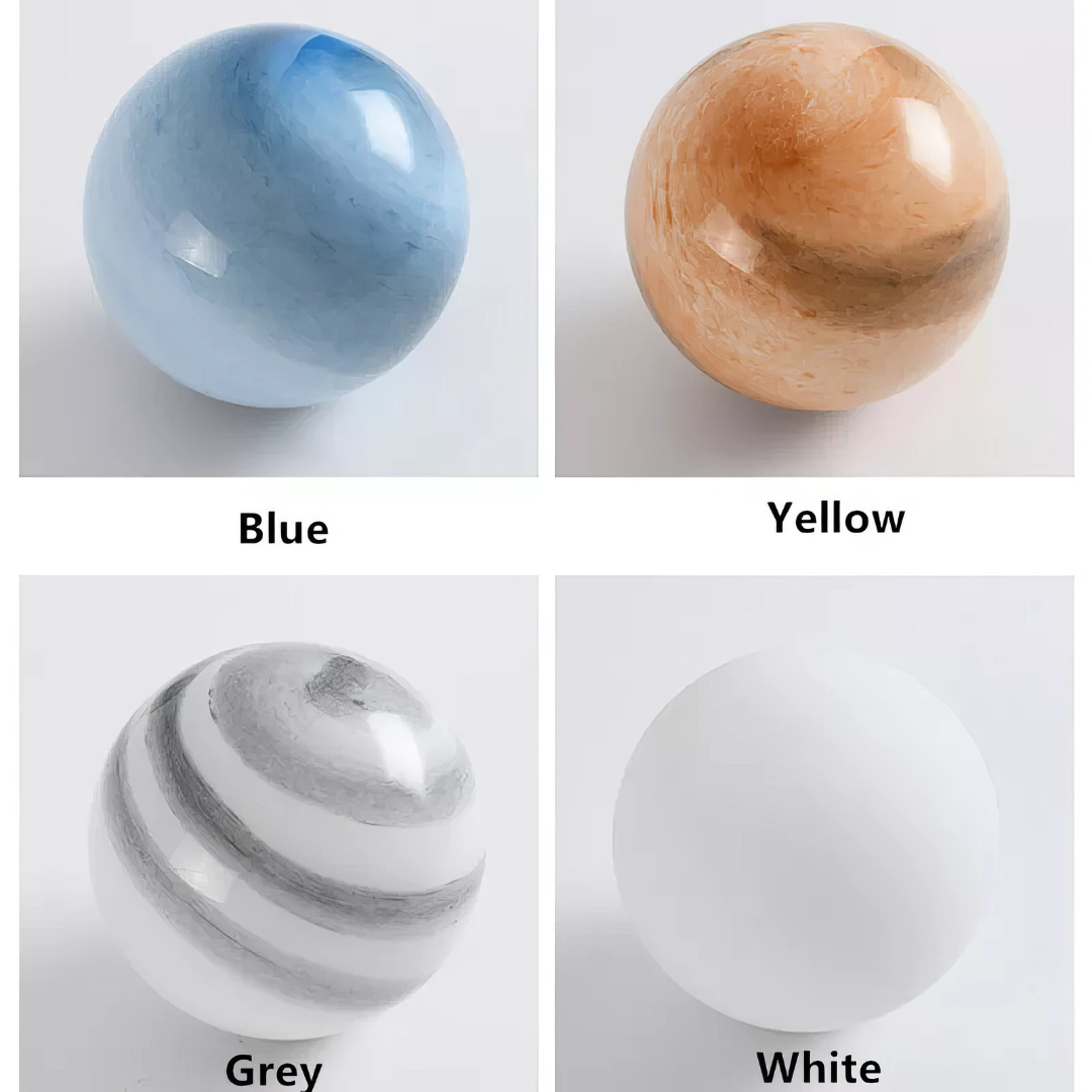 Lustra LED Abajur Planets Gold Bundle, 3 lumini si telecomanda