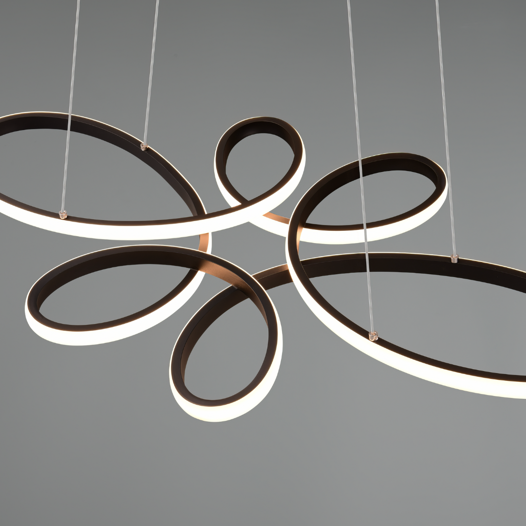 Lustra LED Suspendata PREMIUM Fly Black Echivalent 400W Dimabila