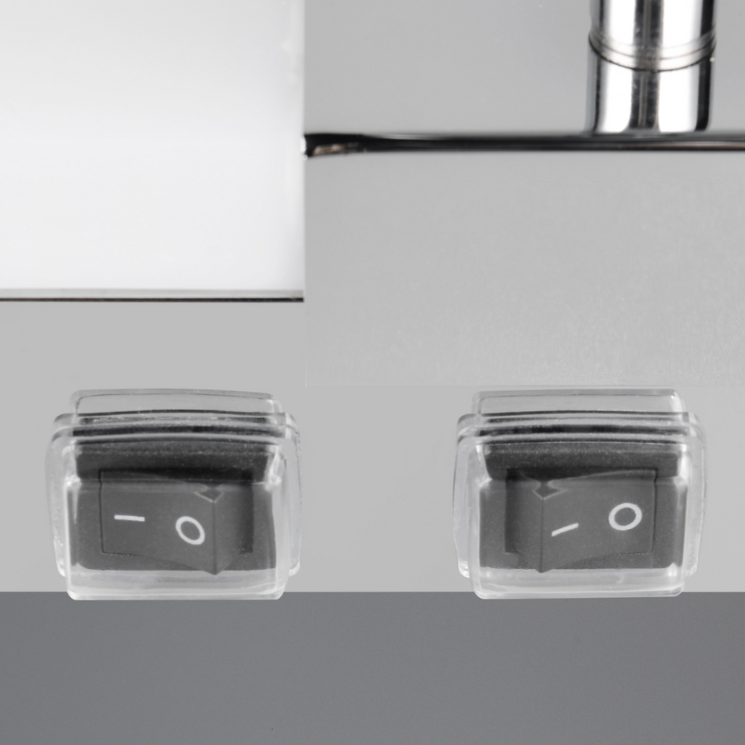 Aplica LED ENRICO Chrome 9W 90cm IP44 cu Spoturi 2xGU10