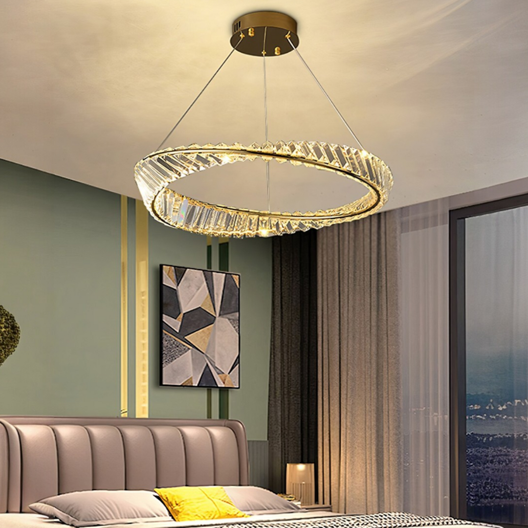 Lustra LED Cristal Suspendata EnVogue cu Telecomanda