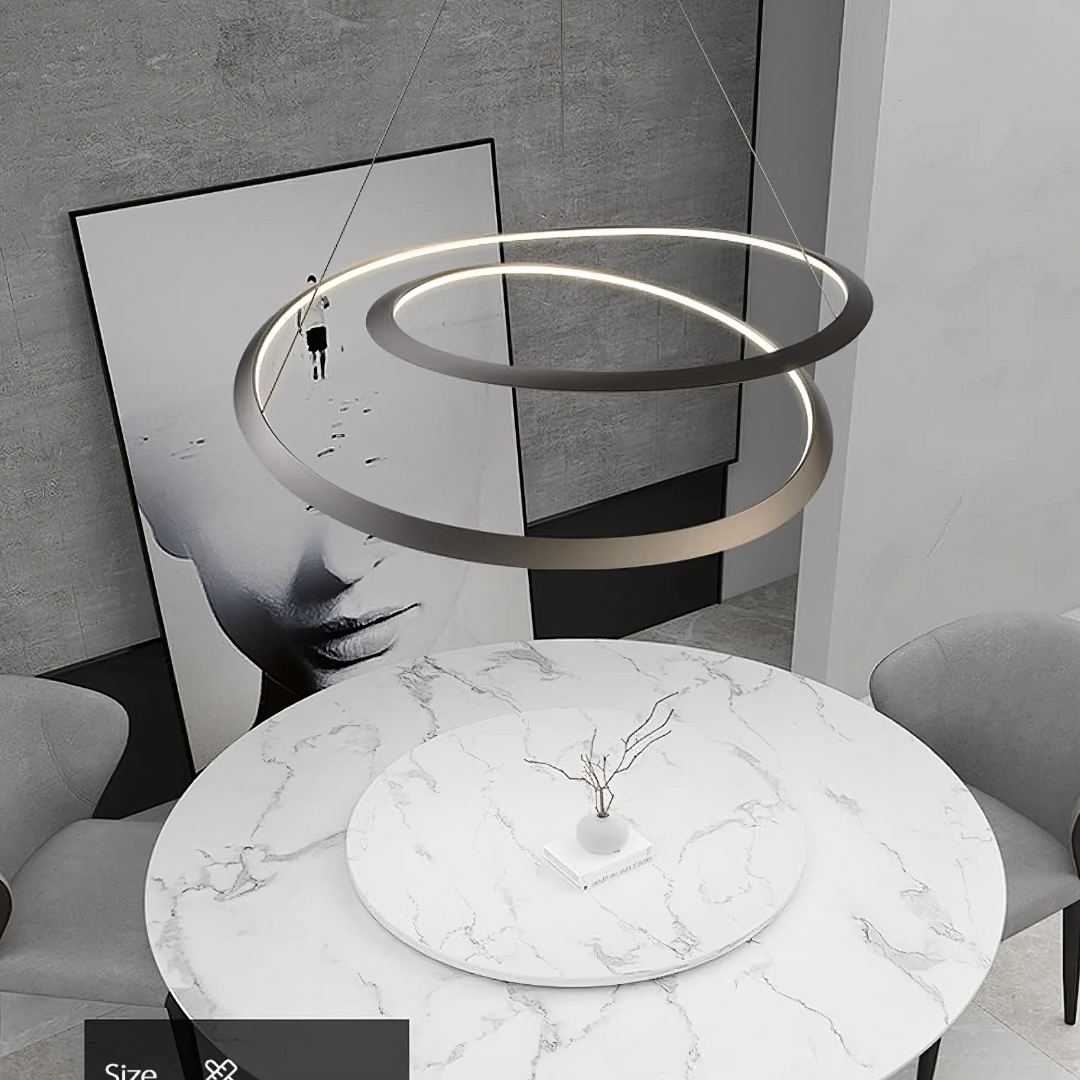 Lustra LED Suspendata 120W Lumea Black Telecomanda Echivalent 600W