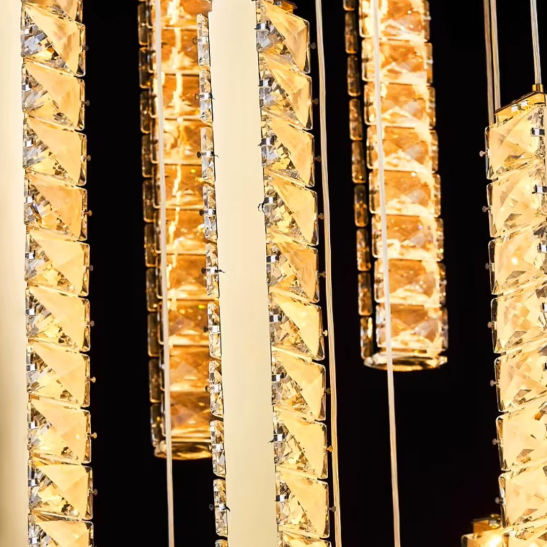 Lustra LED Luxury Crystal Golden Vianore
