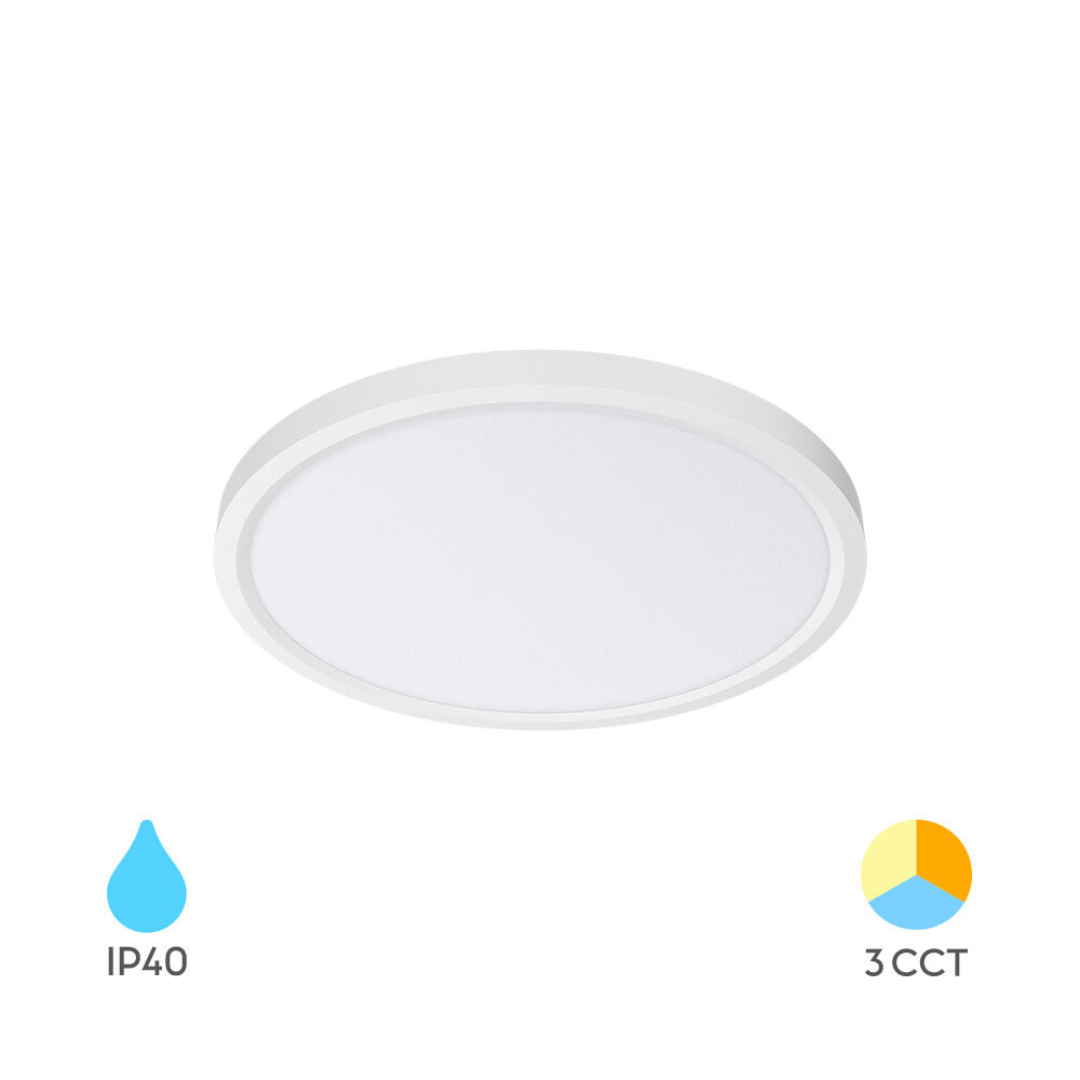 Plafoniera LED Baie 26W Alba 30cm IP40 3 Lumini Echivalent 200W