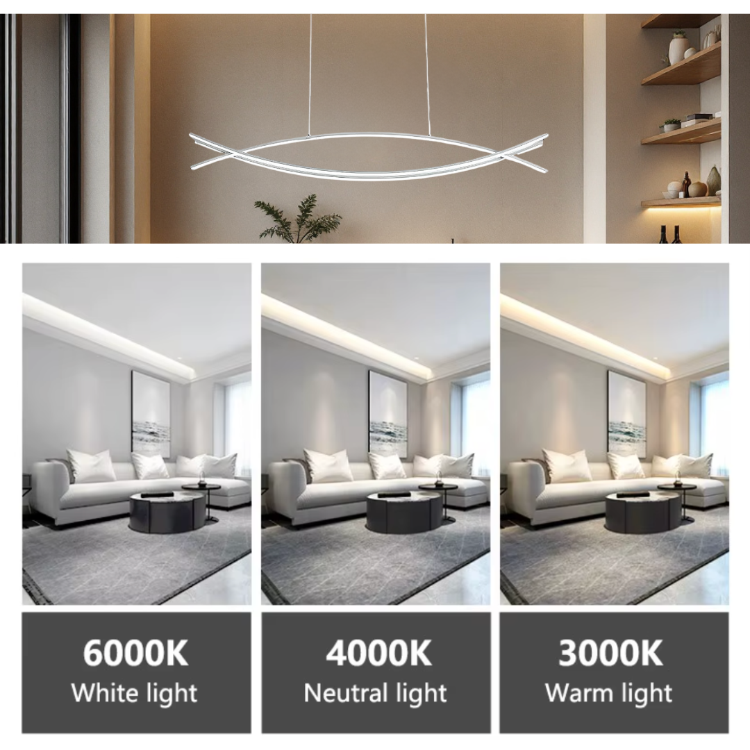 Lustra LED Suspendata 80W OFFICE  WHITE cu Telecomanda Echivalent 500W