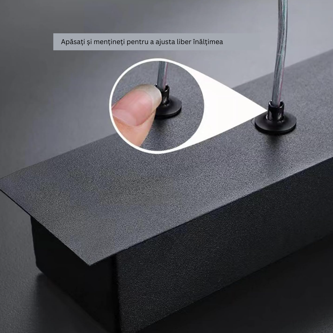 Lustra LED 80W OFFICE Suspendata Gold cu Telecomanda Echivalent 500W