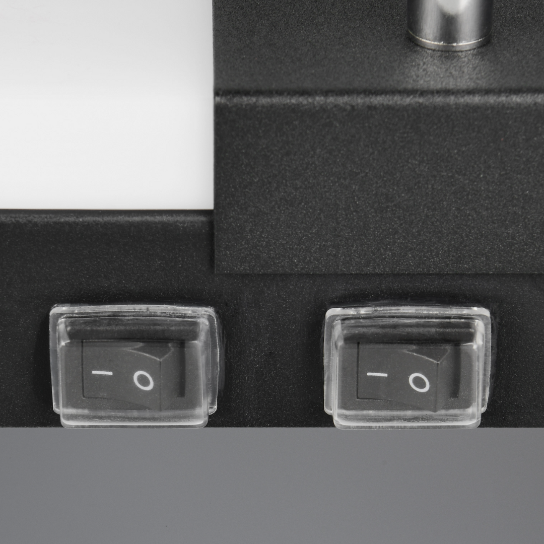 Aplica LED ENRICO Black 6.5W 60cm IP44 cu Spoturi 2xGU10