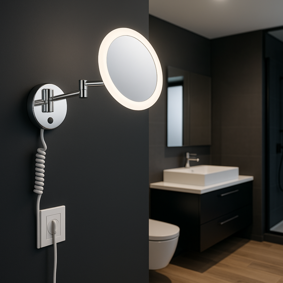 Aplica LED Baie Reglabila cu Lupa si Buton on/off