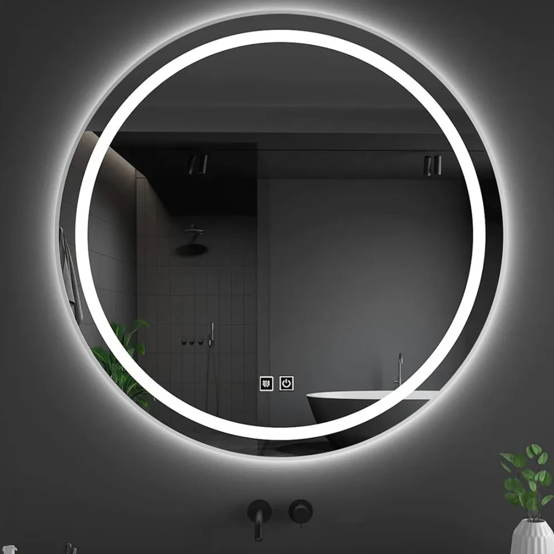 Oglinda LED Rotunda 60CM cu Dezaburire si Lumina Rece