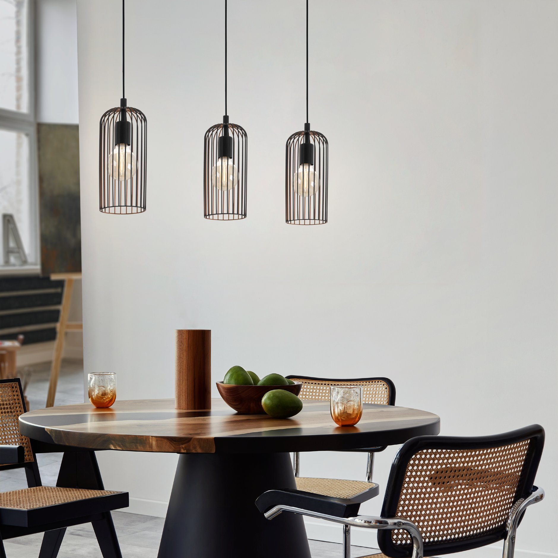 Lustra Suspendata ROCCAMENA Black 110CM