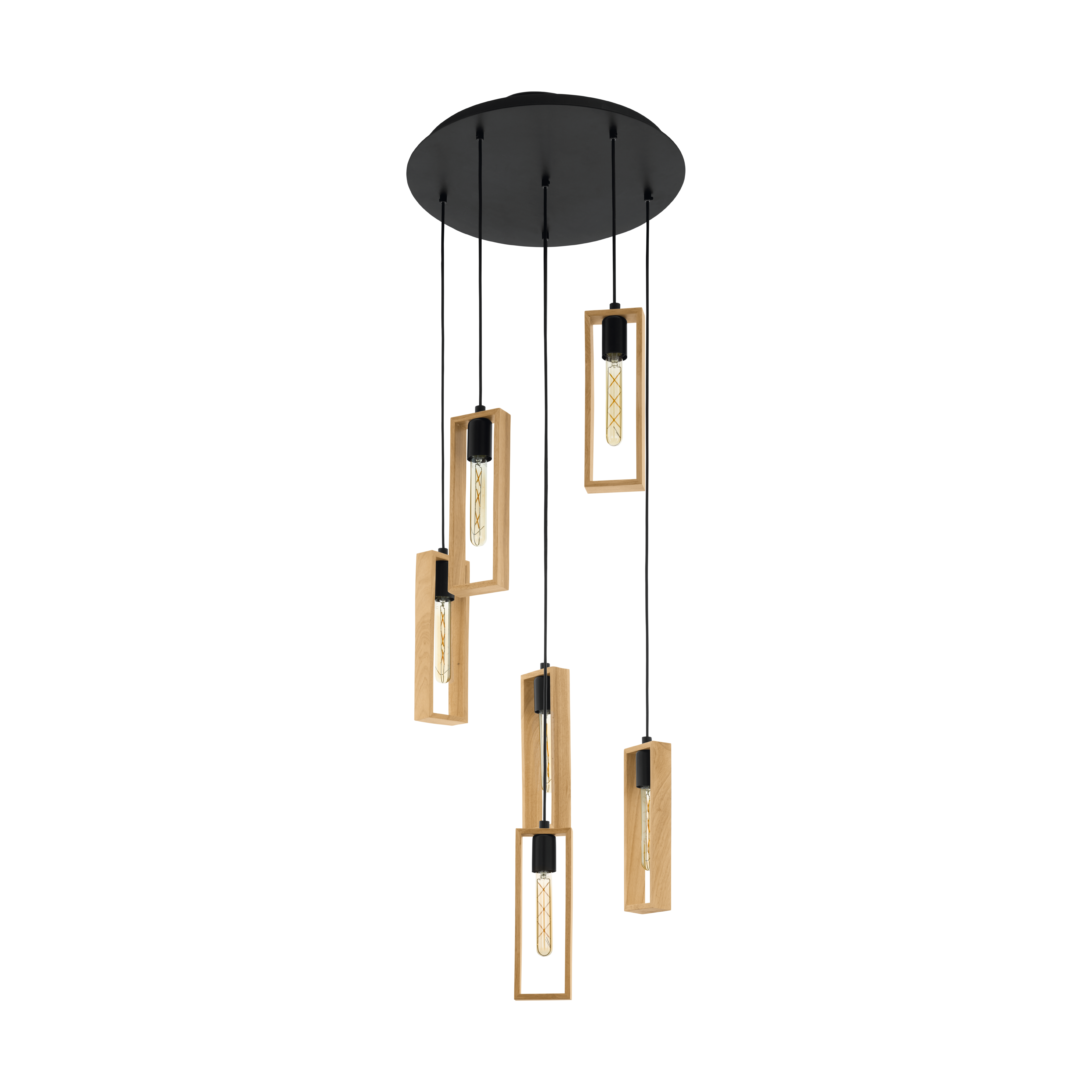 Lustra Suspendata Littleton Black & Brown