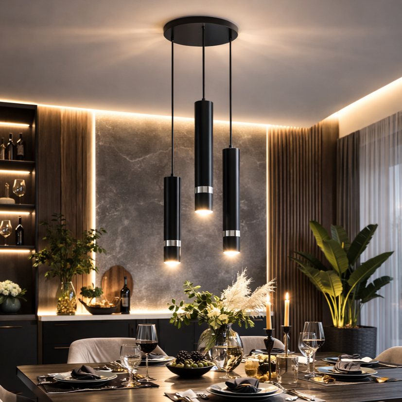 Lustra Suspendata Joker Black & Silver Circle Premium 3xGU10