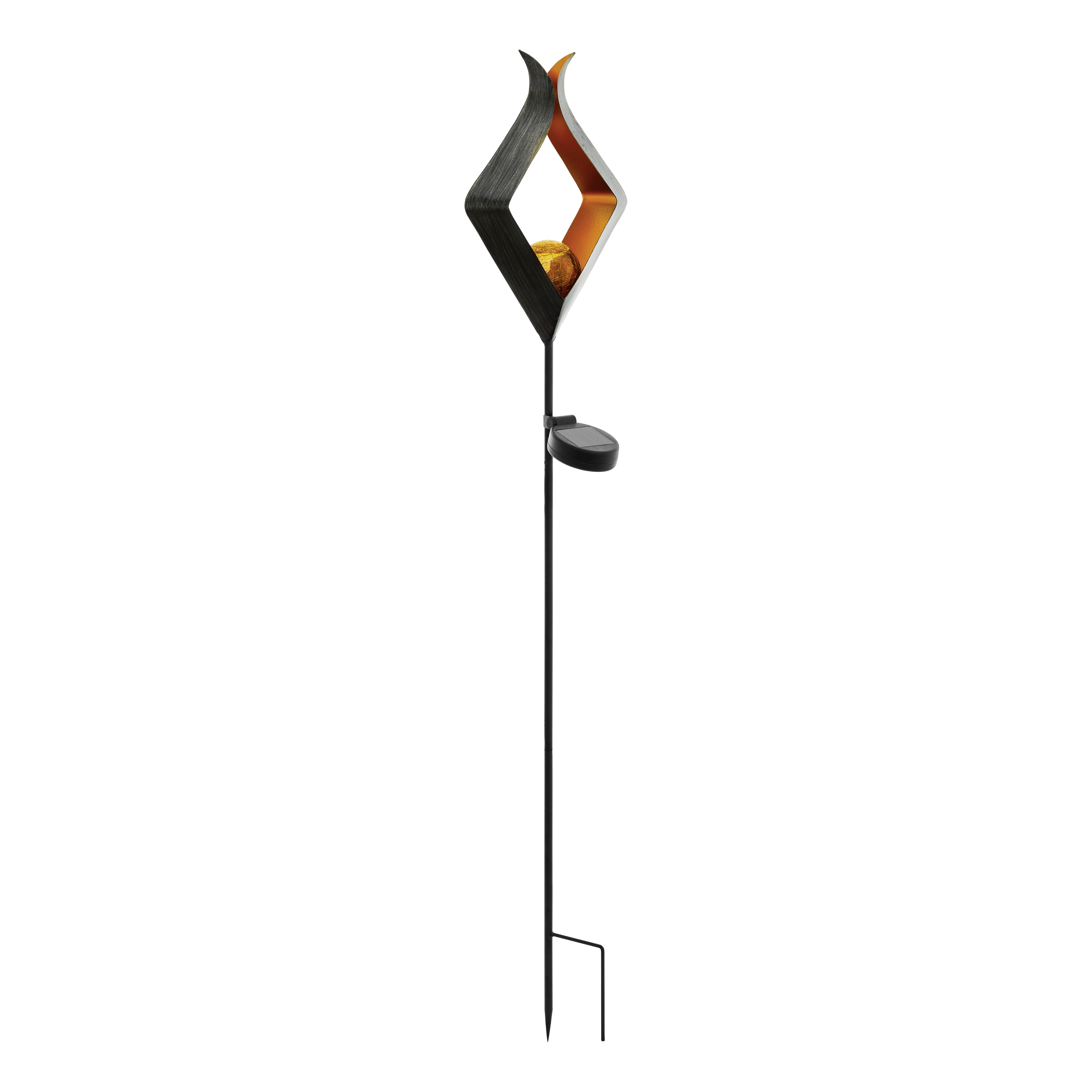Stalp de Gradina SOALR Brown & Orange cu Incarcare Solara 82CM Premium
